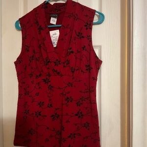 JKIA California brand new large red sleeveless with shiny flower design